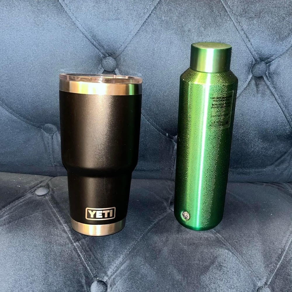 Yeti and Starbucks tumblers